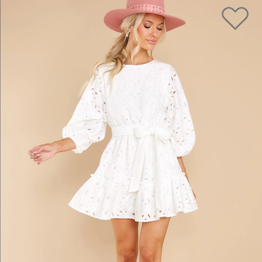 A Moment Of Grace White Lace Dress
LARGE / White